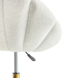 Skrivebordsstol ANNABELLE Boucle Hvid