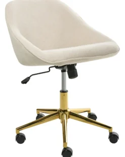 Skrivebordsstol BARDSDALE Velour Lys Beige