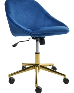 Skrivebordsstol BARDSDALE Velour Navy Blå