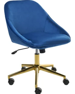 Skrivebordsstol BARDSDALE Velour Navy Blå