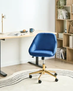 Skrivebordsstol BARDSDALE Velour Navy Blå