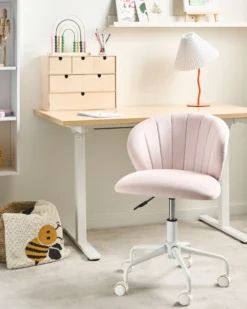 Skrivebordsstol CHEERFUL Velour Pastellrosa
