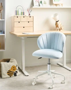 Skrivebordsstol CHEERFUL Velour Himmelblå