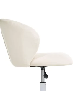 Skrivebordsstol CHEERFUL Velour Cremehvid