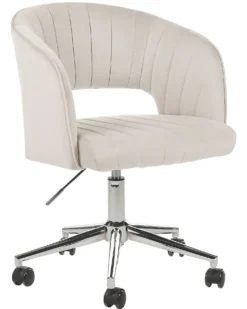 Skrivebordsstol KATONAH Velour Lys Beige