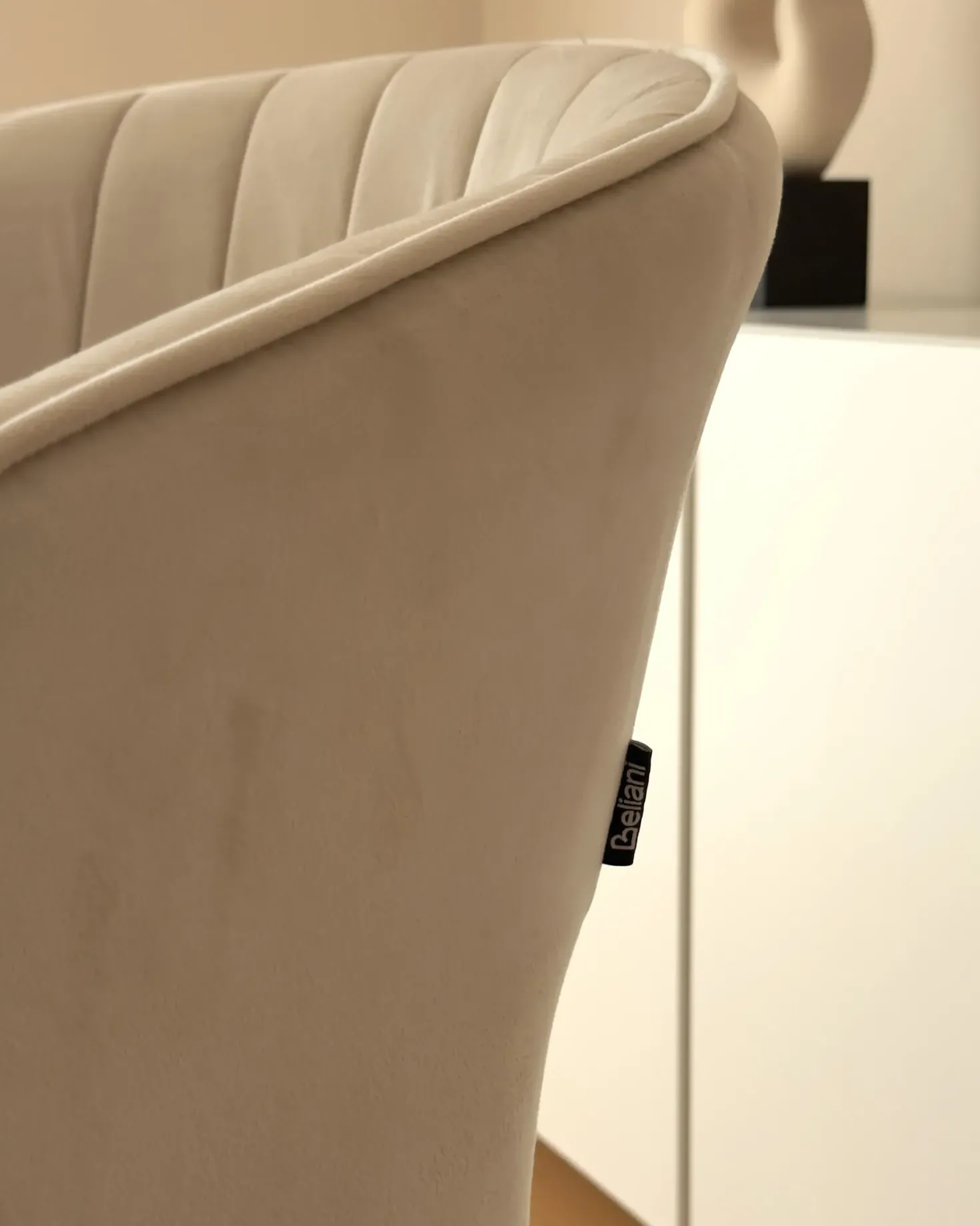 Skrivebordsstol KATONAH Velour Lys Beige