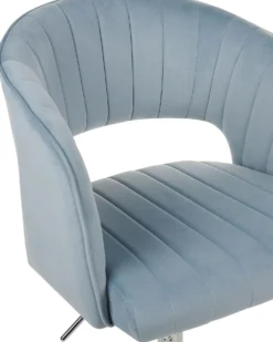 Skrivebordsstol KATONAH Velour Himmelblå