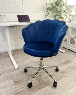 Skrivebordsstol MONTICELLO Velour Blå
