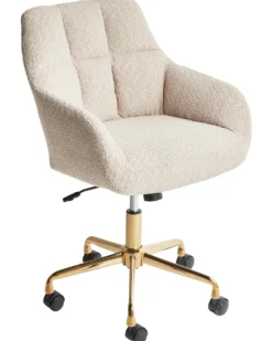 Skrivebordsstol PALMDALE Boucle Beige