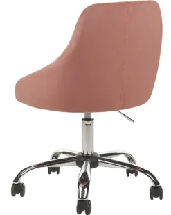 Skrivebordsstol PARRISH Velour Pastellrosa