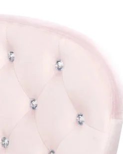 Skrivebordsstol PRINCESS Velour Pastellrosa