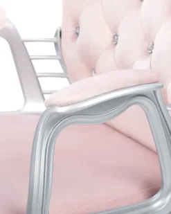 Skrivebordsstol PRINCESS Velour Pastellrosa