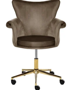 Skrivebordsstol VELENCIA Velour Brun