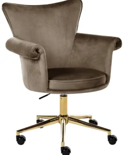 Skrivebordsstol VELENCIA Velour Brun