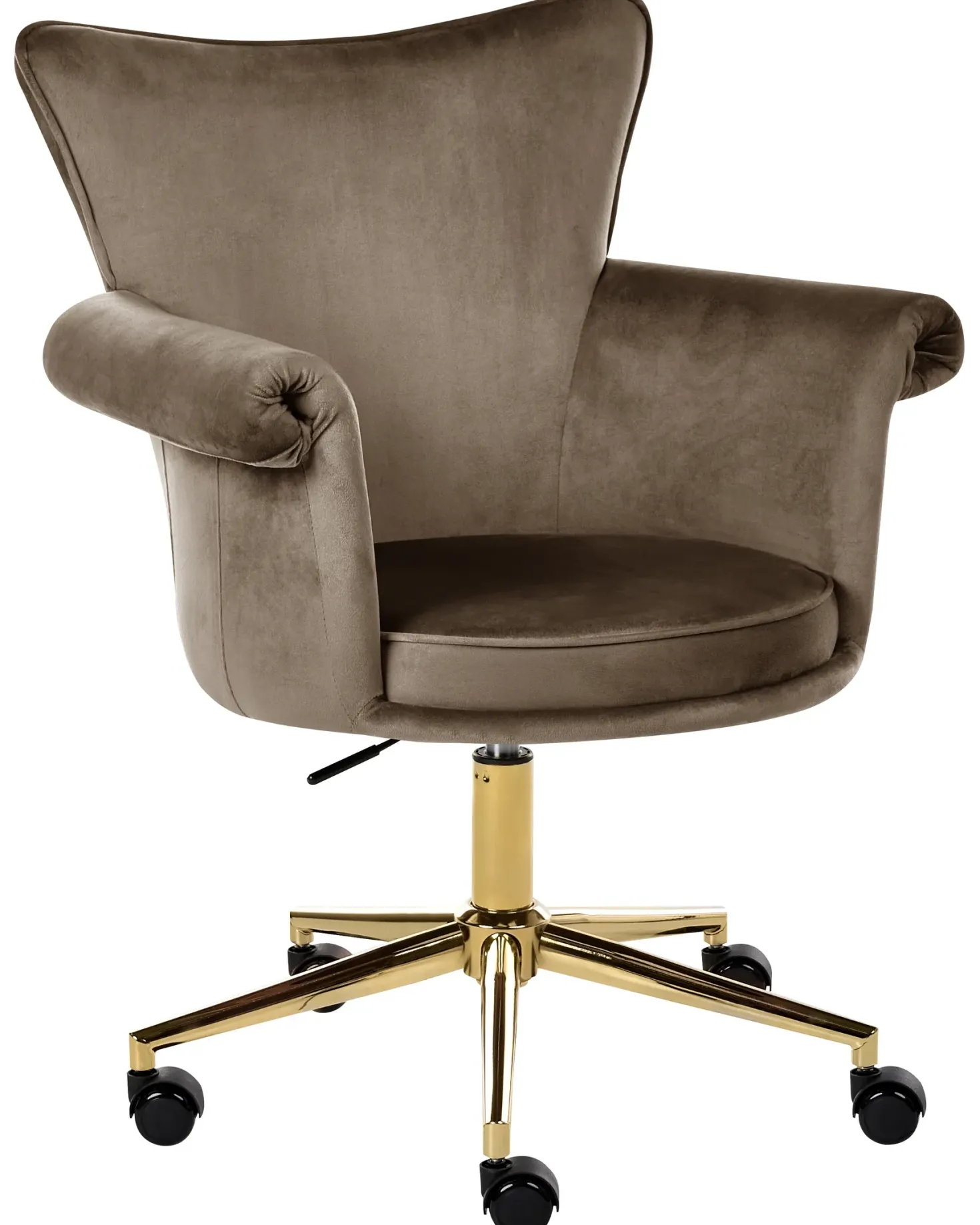 Skrivebordsstol VELENCIA Velour Brun