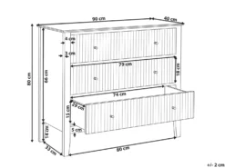 3 skuffers commode ASSISI Hvid