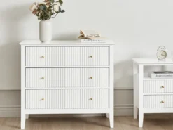 3 skuffers commode ASSISI Hvid