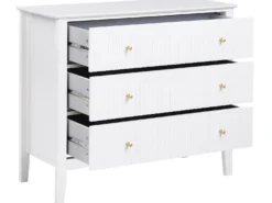 3 skuffers commode ASSISI Hvid