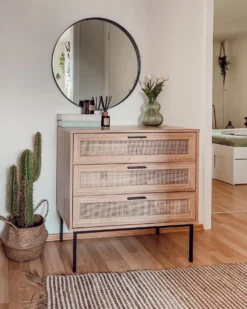 3 skuffers commode PASCO Lysebrun