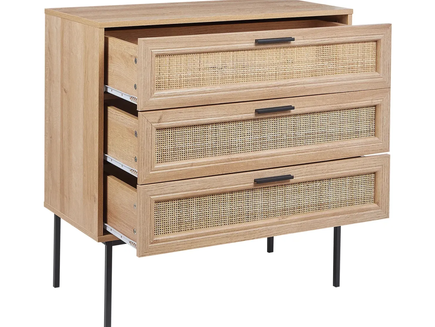 3 skuffers commode PASCO Lysebrun