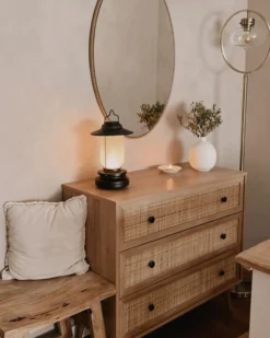 3 skuffers commode PONCA Lysebrun