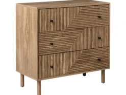 3 skuffers commode RONGE Lysebrun