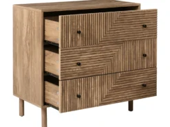 3 skuffers commode RONGE Lysebrun
