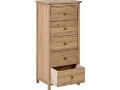 5 skuffers commode SALTON Sassafras træ Brun