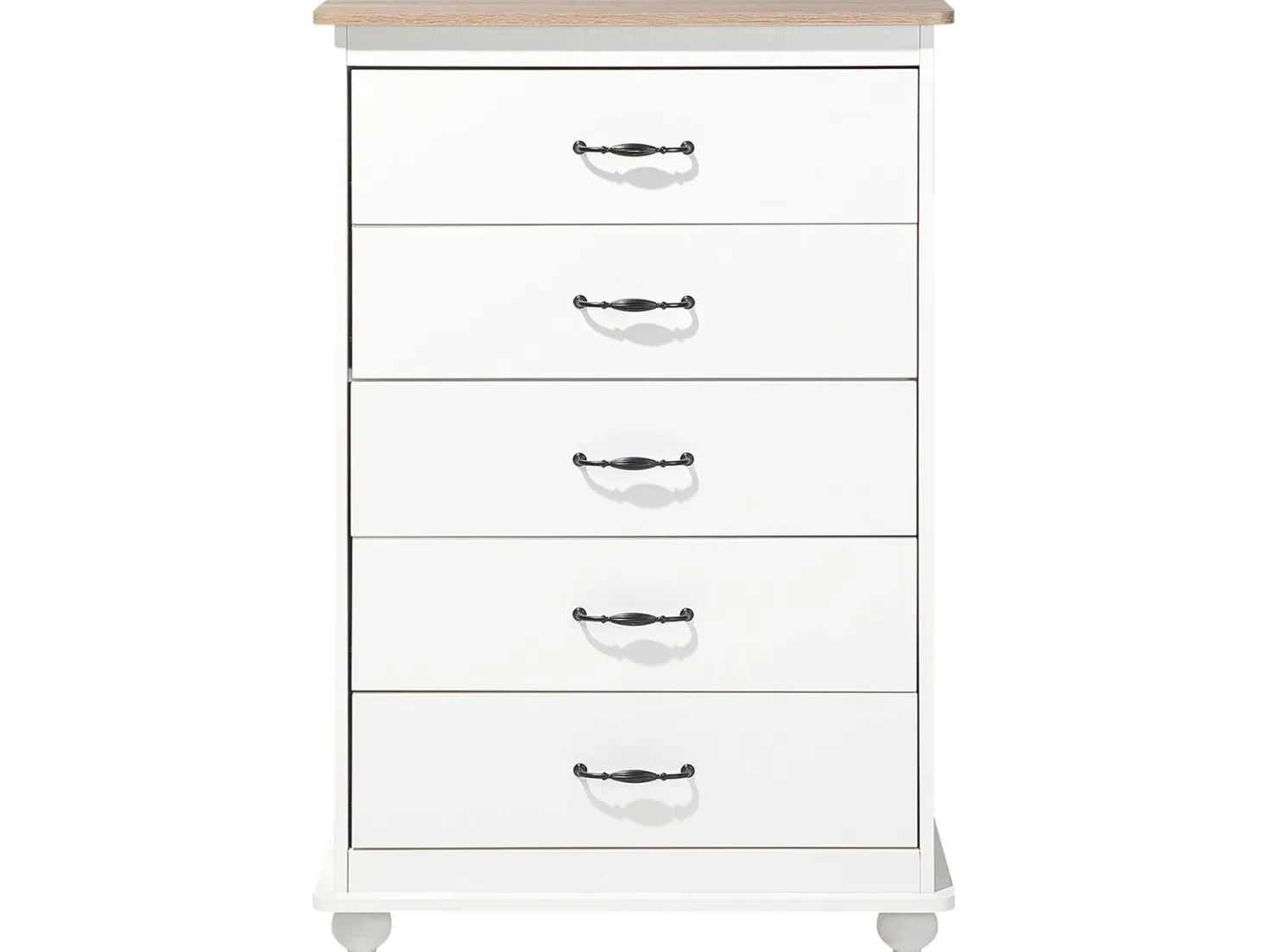 5 skuffers commode SHARON Hvid