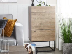 4 skuffers kommode ACRA Lysebrun