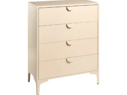 4 skuffers kommode ARDURA Metal Beige
