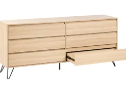 6 skuffers kommode CARDIGAN Lysebrun