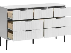 7 skuffers kommode LEDUC Hvid