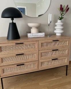6 skuffers kommode PASCO Lysebrun