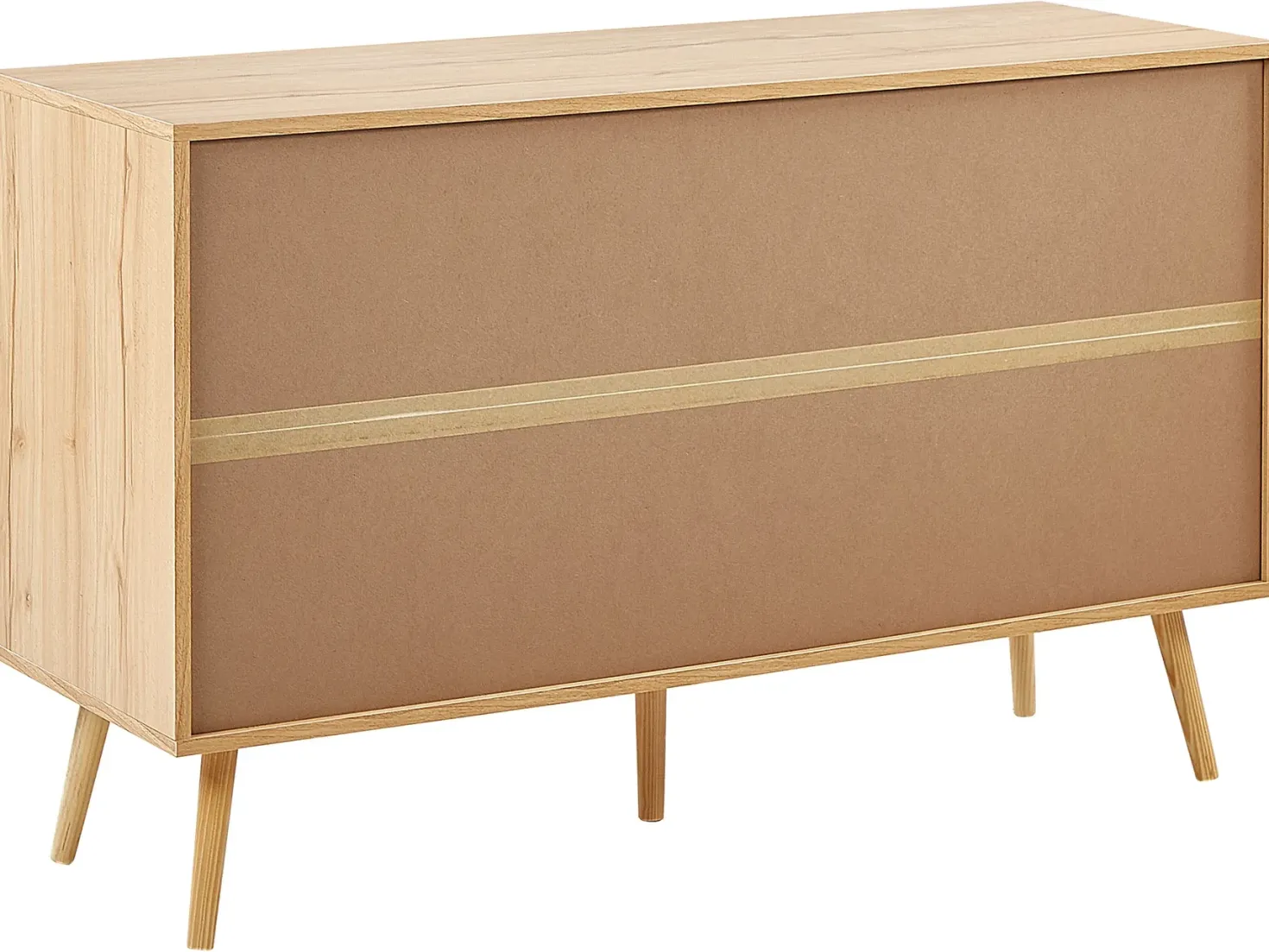 6 skuffers kommode PEROTE Rattan Lysebrun