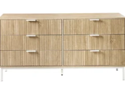 6 skuffers kommode ROYALLA Lysebrun