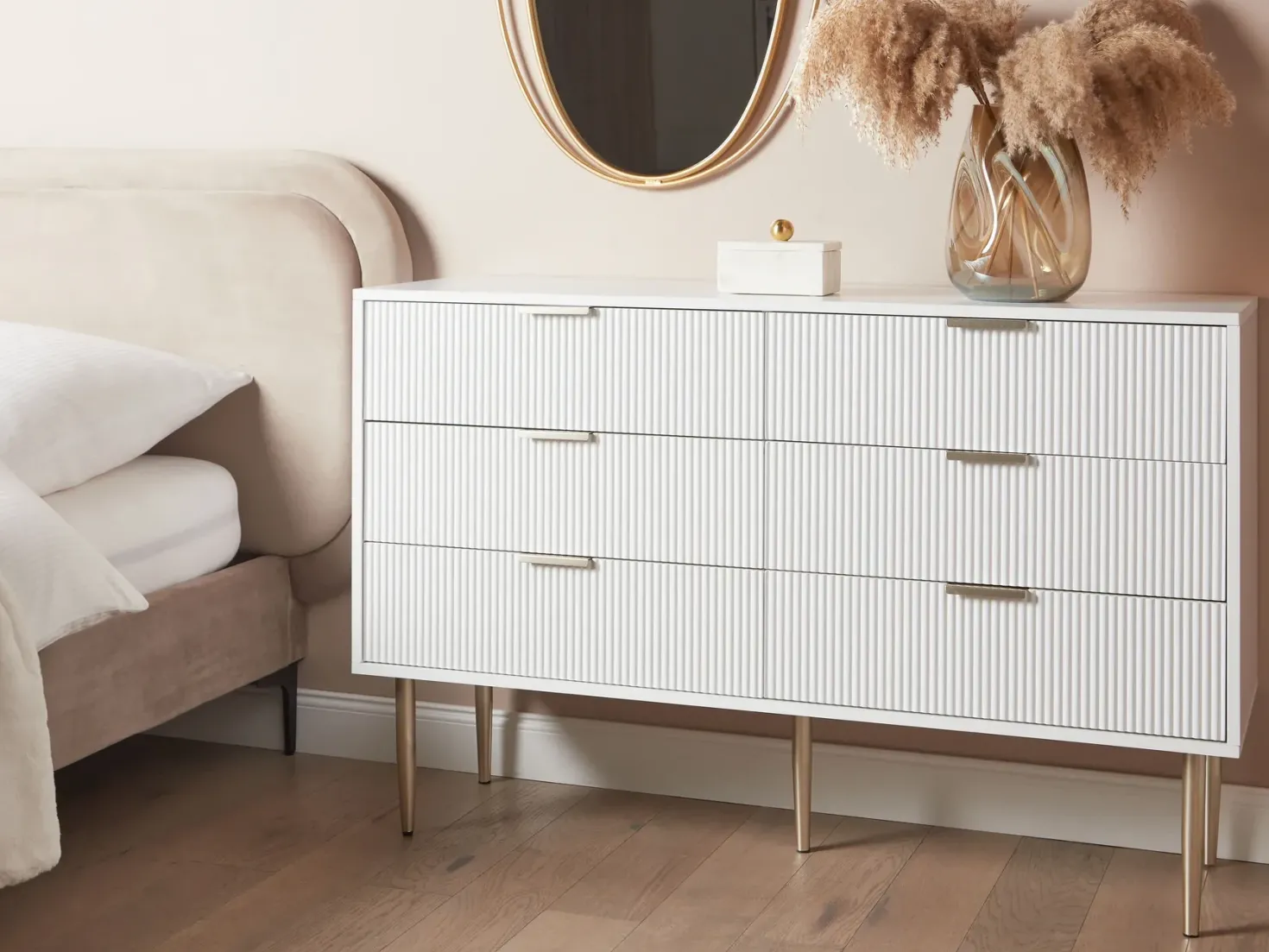 6 skuffers kommode SOHO Hvid