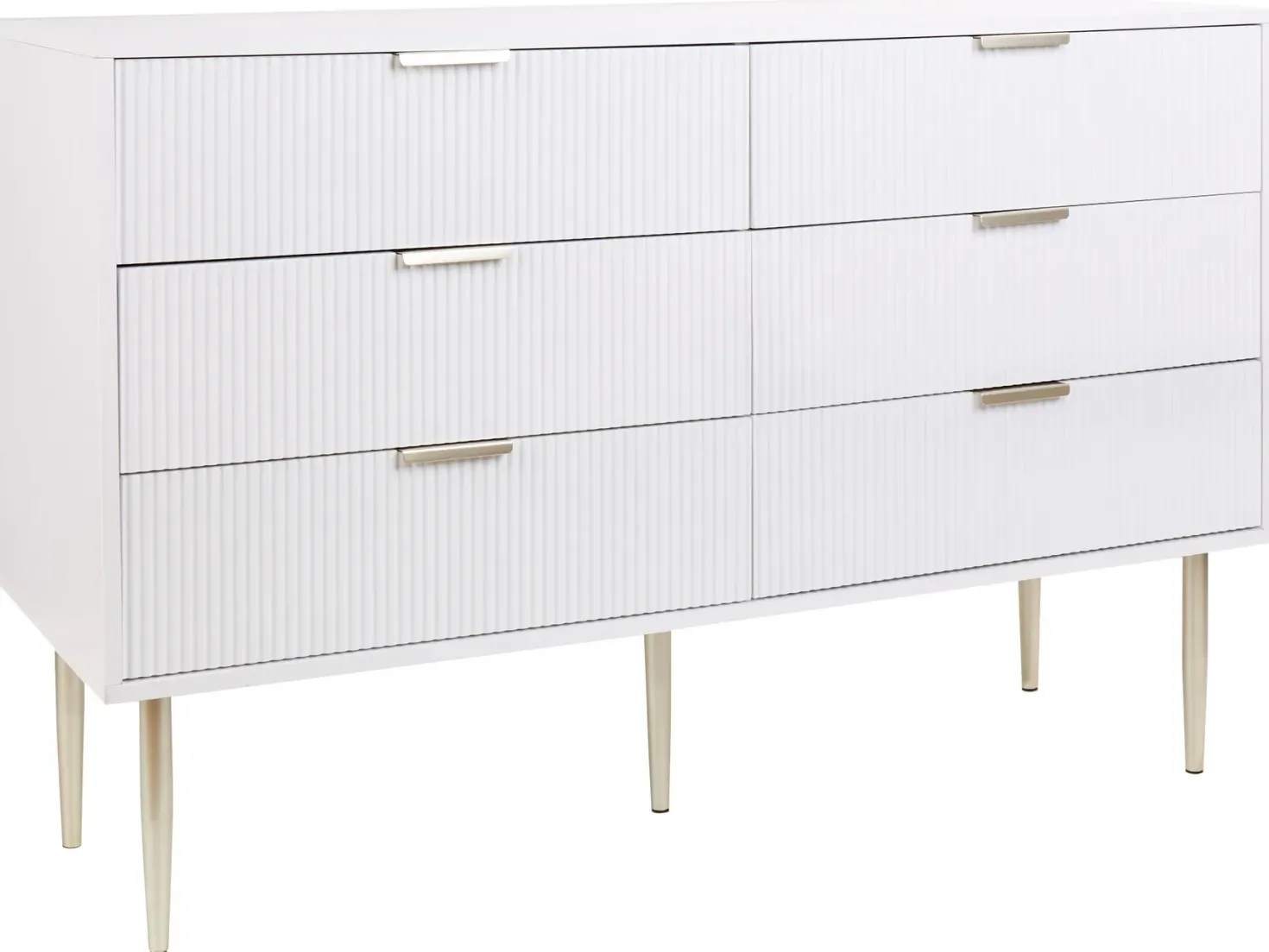 6 skuffers kommode SOHO Hvid