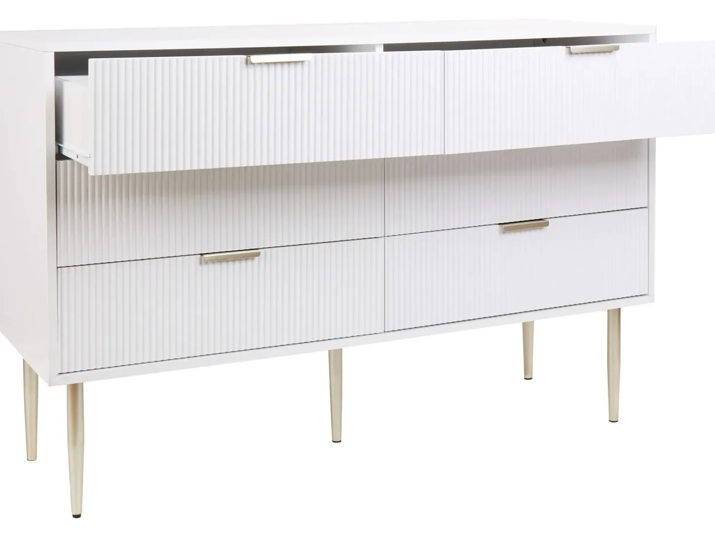 6 skuffers kommode SOHO Hvid