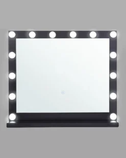 Sminkebord med spejl LED BEAUVOIR Sort