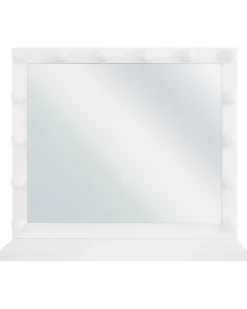 Sminkebord med spejl LED BEAUVOIR Hvid