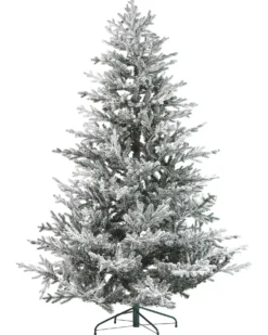 Sneklædt juletræ BRISCO 210 cm Hvid