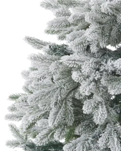 Sneklædt juletræ FORAKER 120 cm Hvid