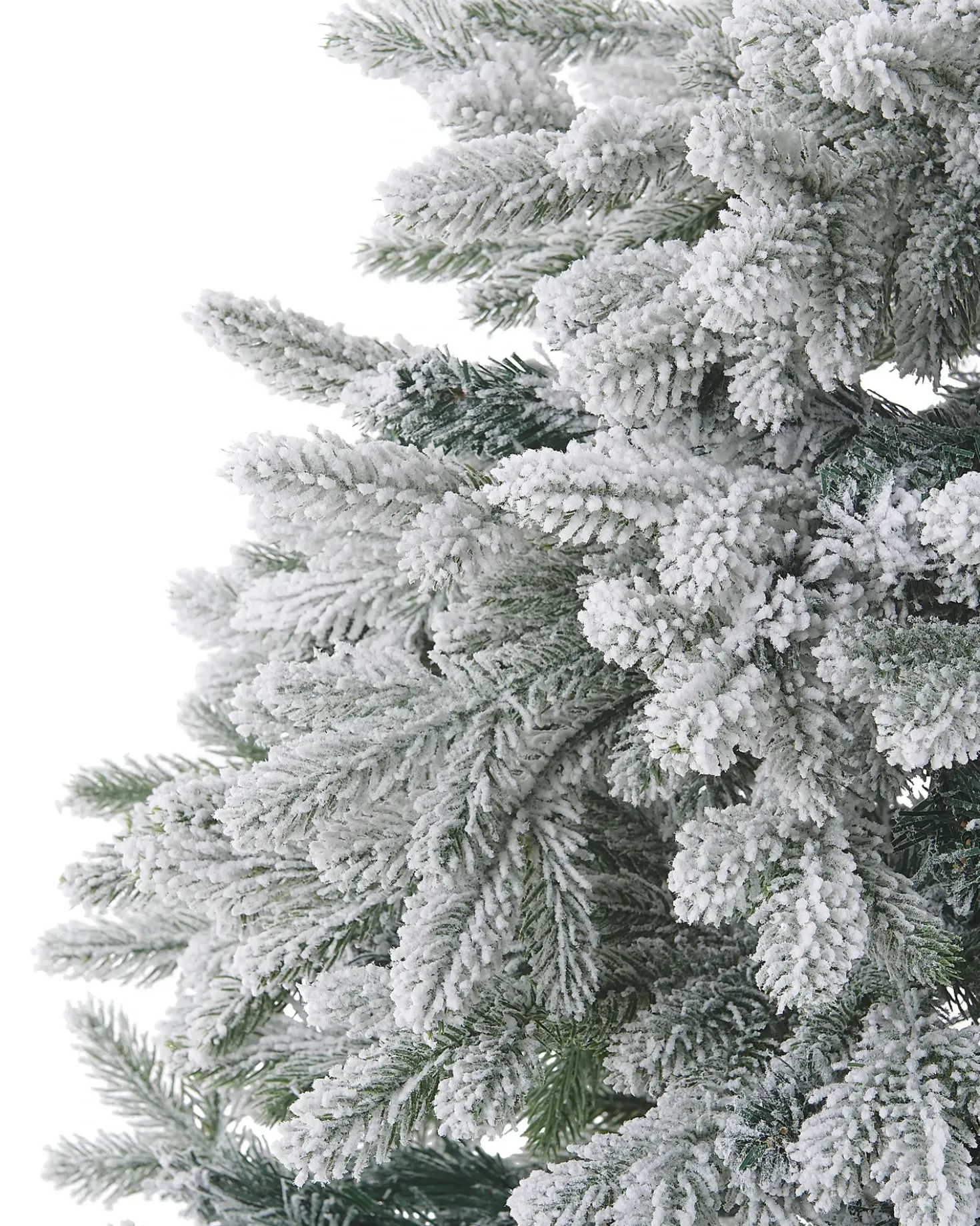 Sneklædt juletræ FORAKER 120 cm Hvid