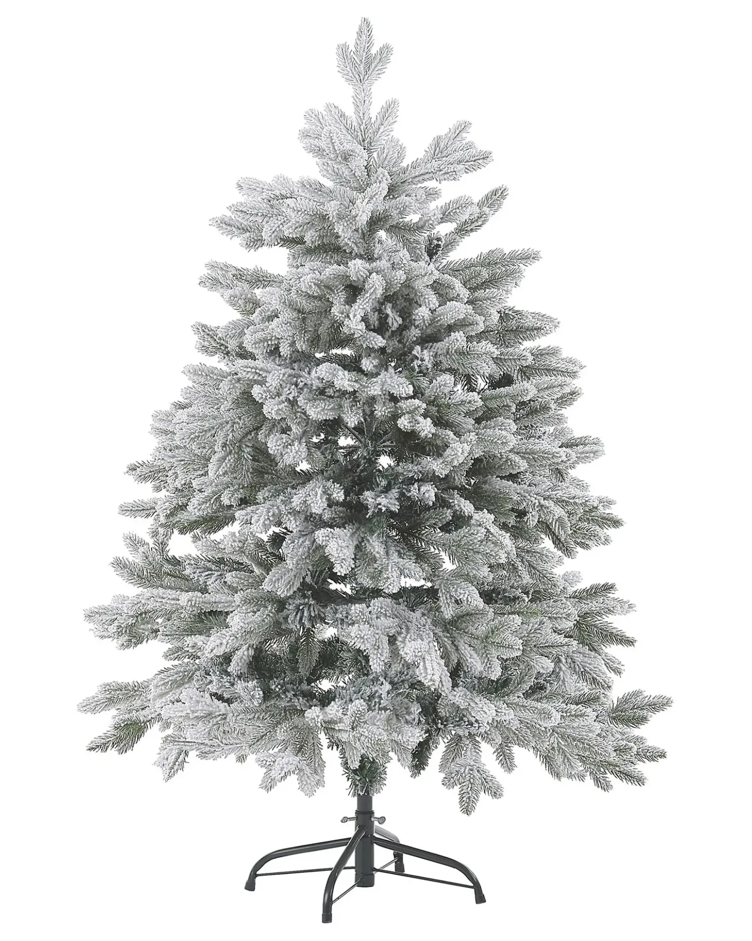 Sneklædt juletræ FORAKER 120 cm Hvid
