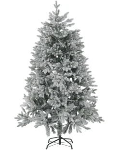 Sneklædt juletræ FORAKER 180 cm Hvid