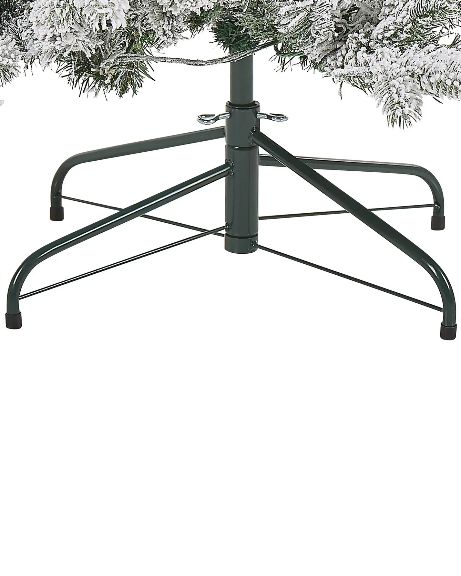 Sneklædt juletræ LED TATLOW 180 cm Grøn