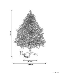 Sneklædt juletræ MASALA 120 cm Hvid