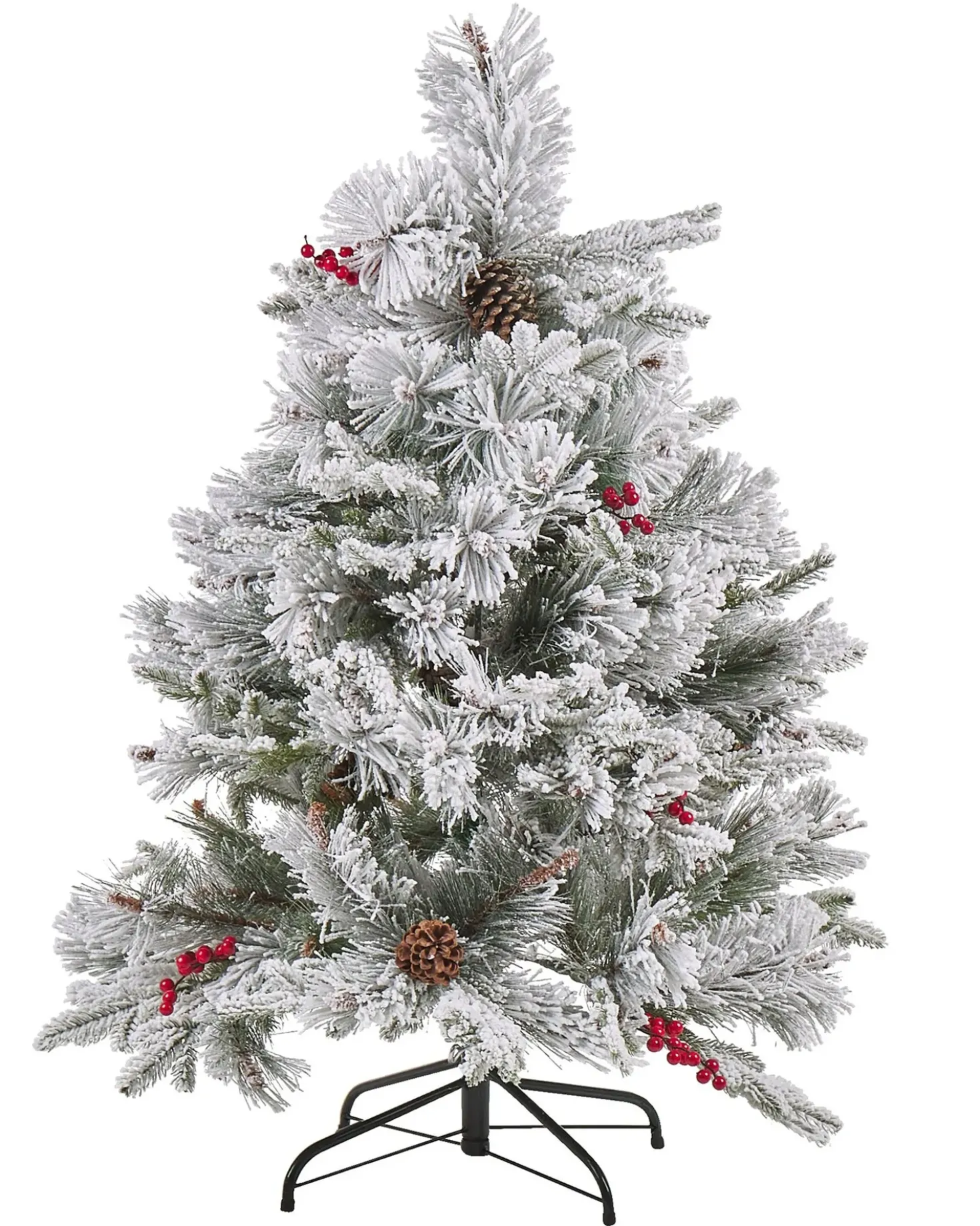 Sneklædt juletræ MASALA 120 cm Hvid