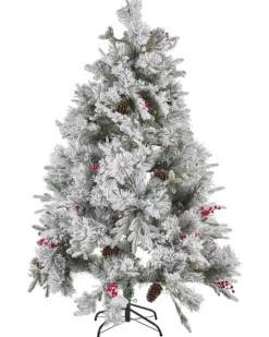 Sneklædt juletræ MASALA 180 cm Hvid